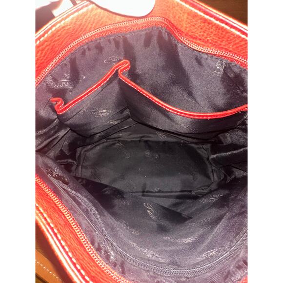 Fossil Jolie Leather Shoulder Bag Orange/Red Medium Size Purse Classic - Picture 6 of 15